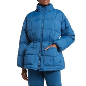 Beyond Yoga Blue Puffer Jacket Size Large